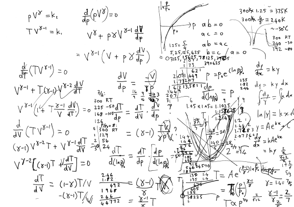 Photo of my disorganized math
